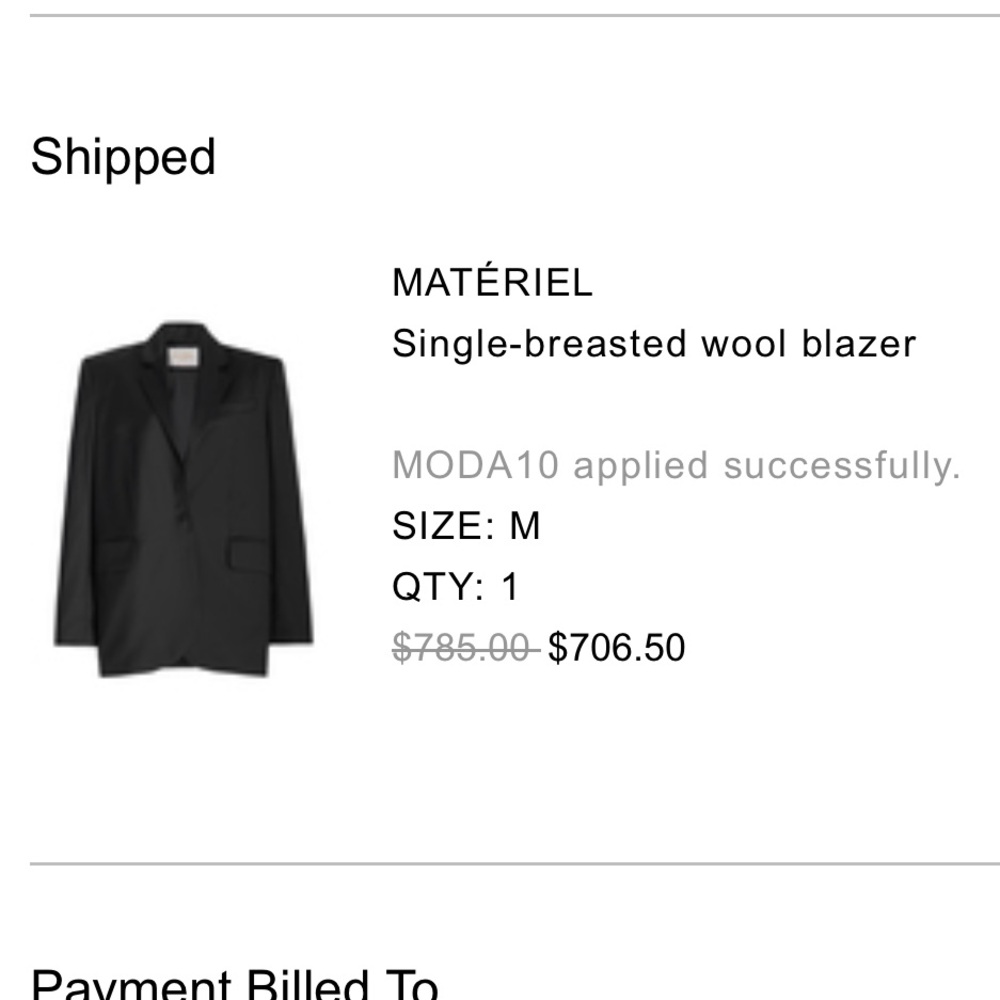 Single Breasted Wool Blazer - image 1